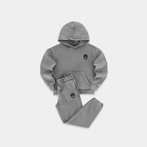 (The Classic Heavywash) Kids Tracksuit  - Shadow