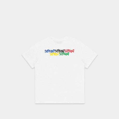 (The Athletics) The Coloured Sports Tee - White