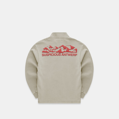 The Landscape Half-Zip Crewneck - Stonewashed Dune