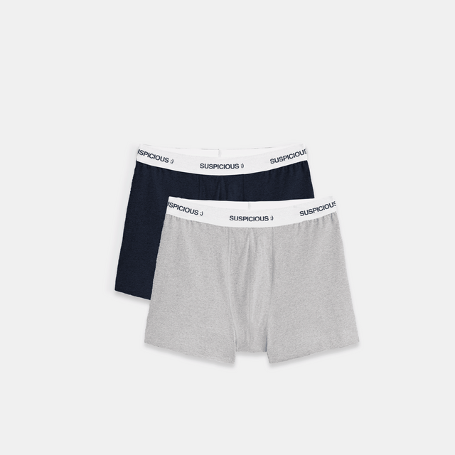 (Fall '24) The Suspicious Underwear 2-pack - Grey // Navy