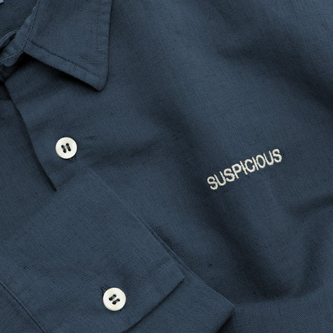 (SS24) The Suspicious Linen Longsleeve Shirt - Coastal Blue