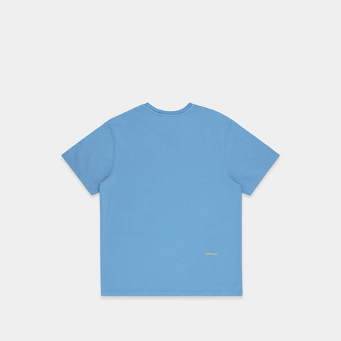 The Suspicious Smiley Tee - Mineral Blue