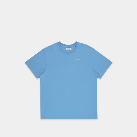 The Suspicious Smiley Tee - Mineral Blue