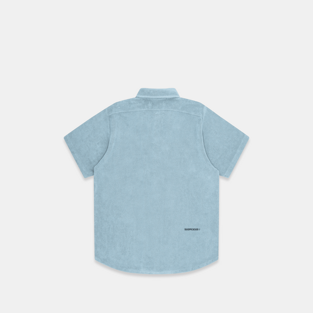 (SS24) The Smiley Towel Shirt - Coral Blue