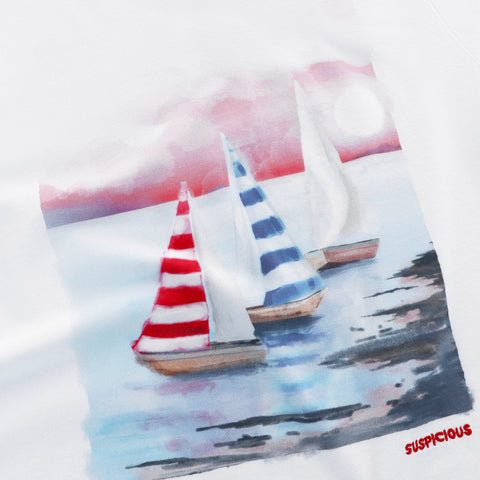 (SS24) The Sailing Scenery Tee - White