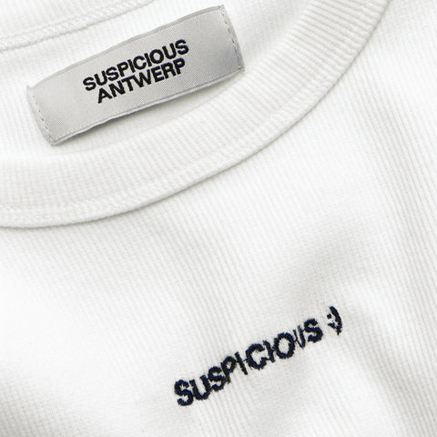 (SS24) The Suspicious Smiley Tank Top - White