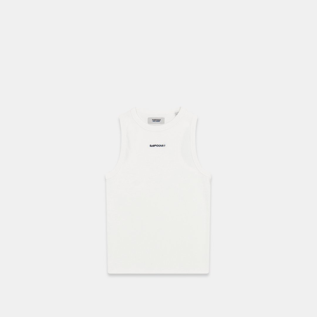 (spring Summer '24) The Suspicious Smiley Tank Top - White – Suspicious 