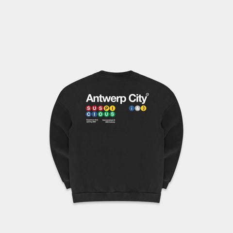 (Store Exclusive) The Antwerp City II Crewneck - Black