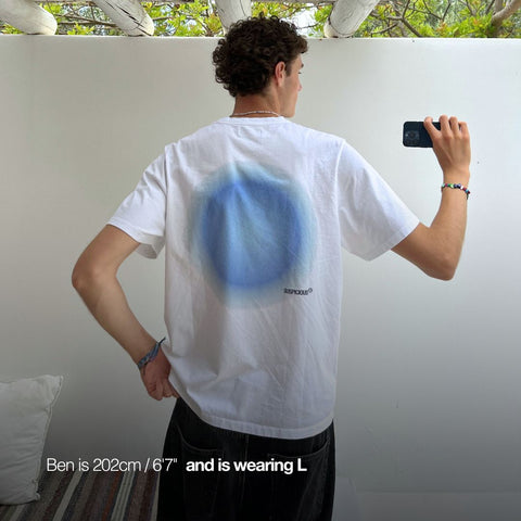 (SS24) The Aura Tee - White / Blue