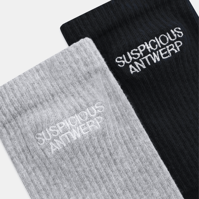 The Essentials Socks 2-pack - Navy // Heather Grey