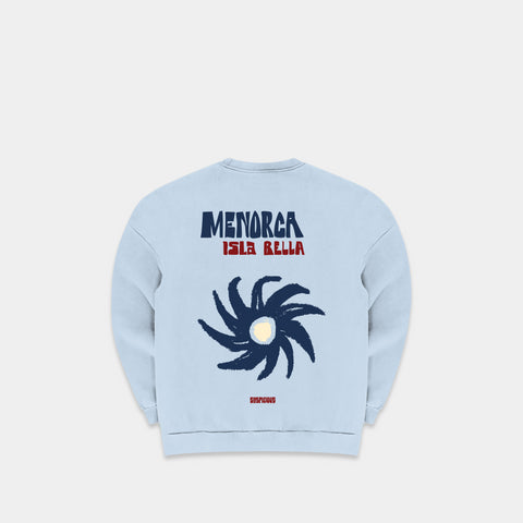 (Isla Bonita) The Menorca Crewneck - Celestial Blue