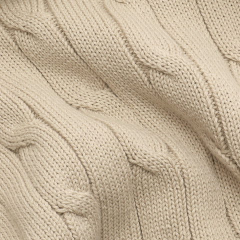 The Cable Pattern Knitted Sweat - Dune