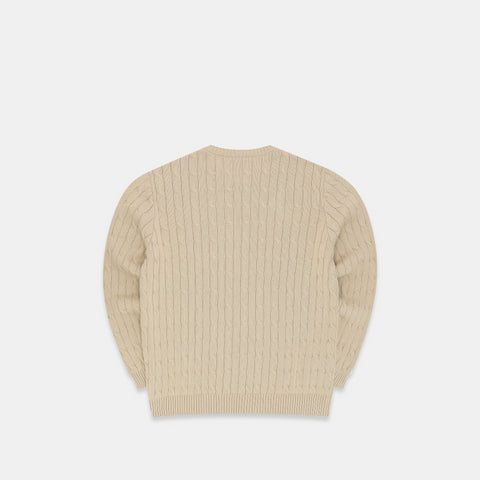 The Cable Pattern Knitted Sweat - Dune