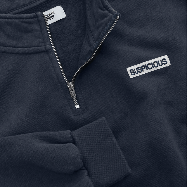 The Label Half-Zip Crewneck - Nightfall