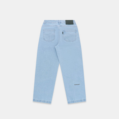 Wide Leg Denim - Bleached