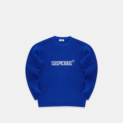 The Smiley Knitted Sweat - Blue