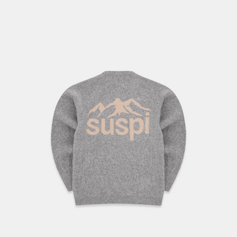 The Suspi Landscape Knitted Sweat - Heather Grey