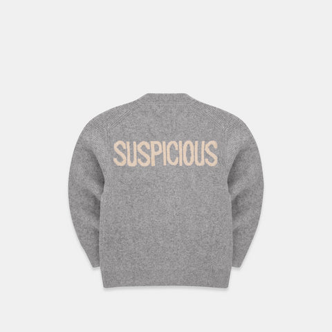 The Suspicious 1 Knitted Cardigan - Heather Grey