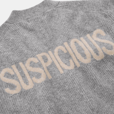 The Suspicious 1 Knitted Cardigan - Heather Grey