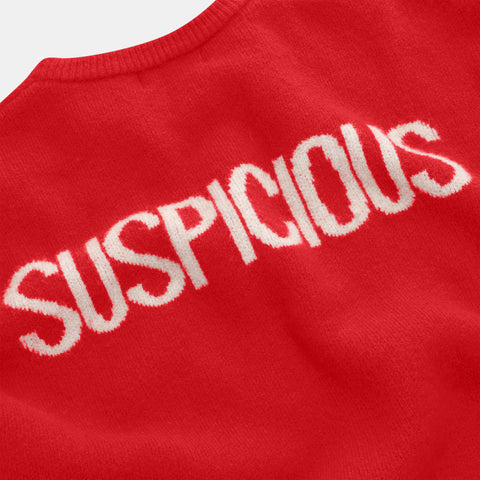 The Suspicious 1 Knitted Sweat - Red