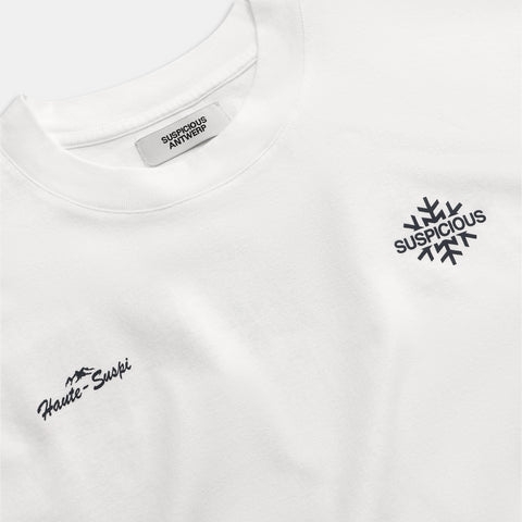 The Suspicious Piste Tee - White