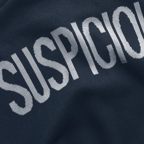 The Suspicious Cotton Knitted Crewneck - Coastal Blue