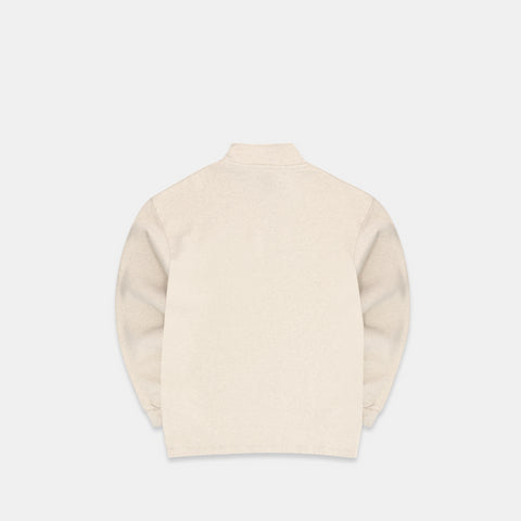 The Label Half-Zip Crewneck - Dune Heather