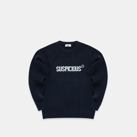 The Smiley Knitted Sweat - Navy