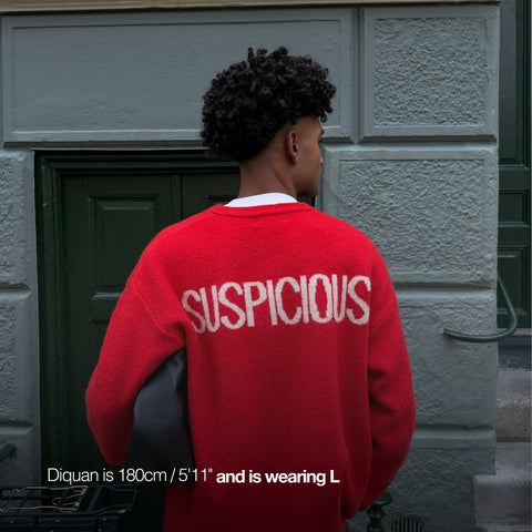 The Suspicious 1 Knitted Sweat - Red